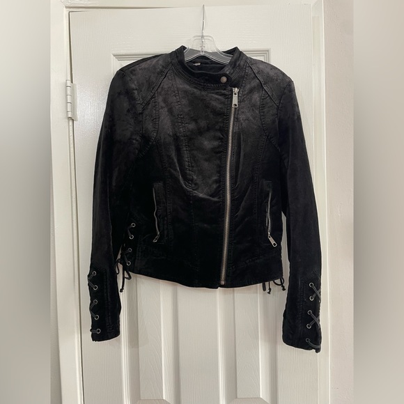 Free People Black Velvet Jacket Size XS - Picture 1 of 4
